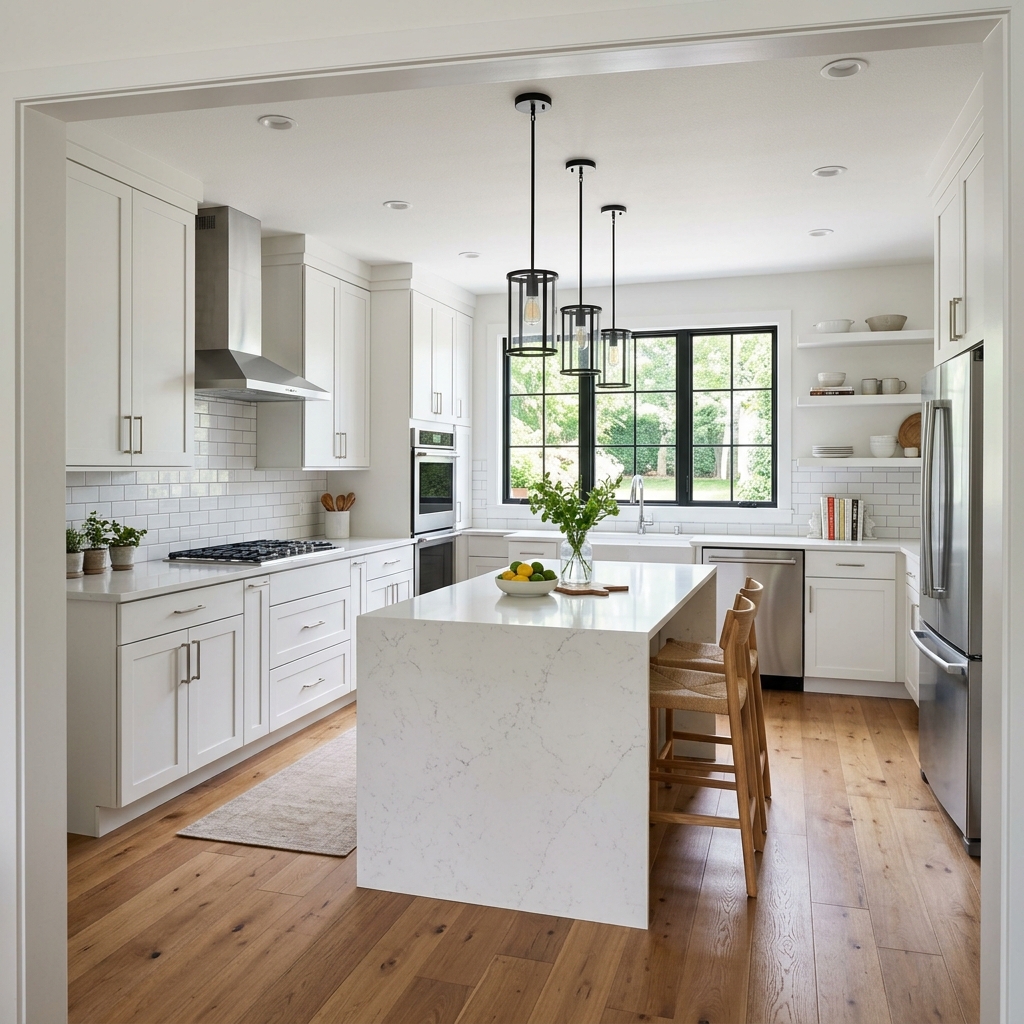 After — beautifully renovated modern kitchen